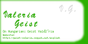 valeria geist business card